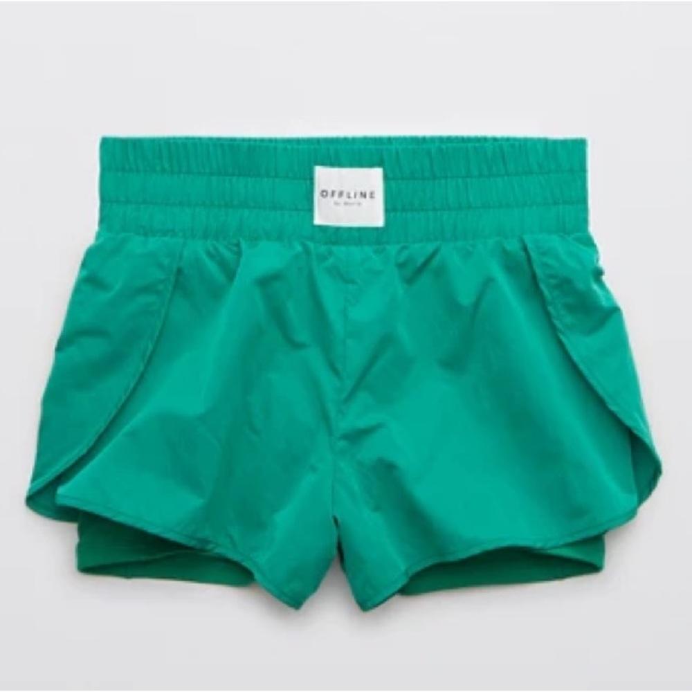 Aerie Offline Hugger Champ Short in Pine